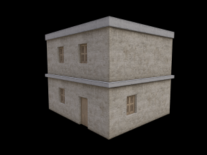 Lowpoly Old House With interior 3Dモデル