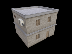 Lowpoly Old House With interior 3Dモデル