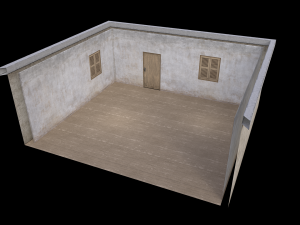 Lowpoly Old House With interior 3Dモデル