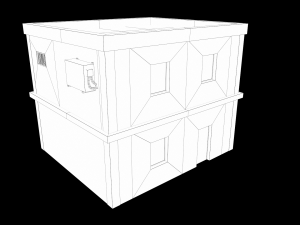 Lowpoly Old House With interior 3Dモデル