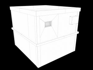 Lowpoly Old House With interior 3Dモデル