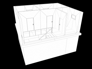 Lowpoly Old House With interior 3Dモデル