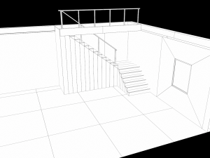 Lowpoly Old House With interior 3Dモデル