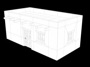 Lowpoly Ancient Desert Village 3D Model
