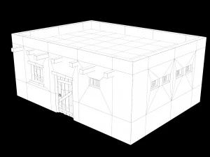 Lowpoly Ancient Desert Village 3D Model