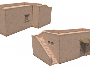 Lowpoly Ancient Desert Village Modelo 3D