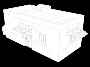 Lowpoly Ancient Desert Village 3D Model