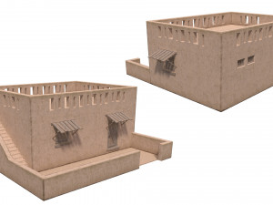 Lowpoly Ancient Desert Village Modelo 3D