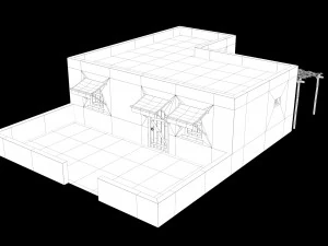 Lowpoly Ancient Desert Village 3D Model