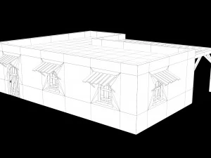Lowpoly Ancient Desert Village 3D Model