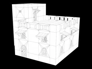 Lowpoly Ancient Desert Village 3D Model