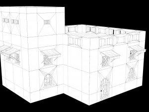 Lowpoly Ancient Desert Village 3D Model