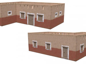 Lowpoly Ancient Desert Village 3D Model