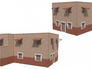 Lowpoly Ancient Desert Village Modelo 3D