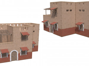 Lowpoly Ancient Desert Village Modelo 3D