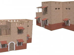 Lowpoly Ancient Desert Village 3D Model