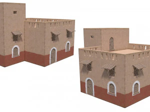 Lowpoly Ancient Desert Village 3D Model