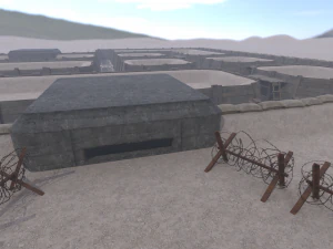 Kit di trincee di guerra modulari Lowpoly Modello 3D