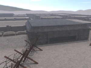 Kit di trincee di guerra modulari Lowpoly Modello 3D