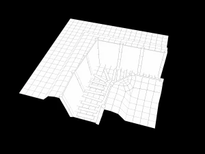 Kit di trincee di guerra modulari Lowpoly Modello 3D