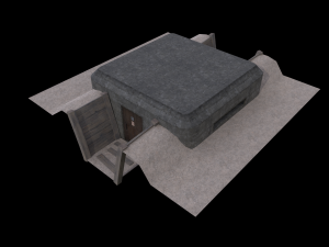 Lowpoly Modular War Trenches Kit Modelo 3D
