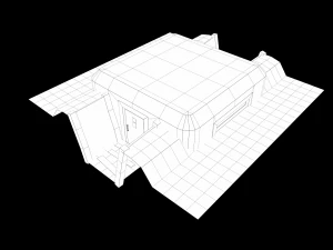 Kit di trincee di guerra modulari Lowpoly Modello 3D