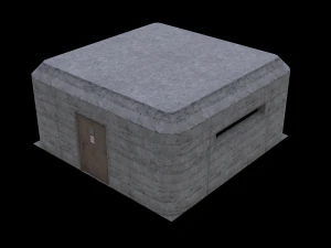 Kit di trincee di guerra modulari Lowpoly Modello 3D