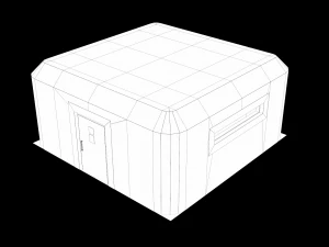 Kit di trincee di guerra modulari Lowpoly Modello 3D