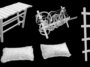 Kit di trincee di guerra modulari Lowpoly Modello 3D
