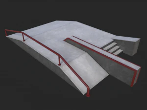 Lowpoly Skatepark Modules 3D Model