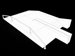 Lowpoly Skatepark Modules 3D Model