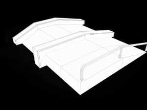 Lowpoly Skatepark Modules 3D Model