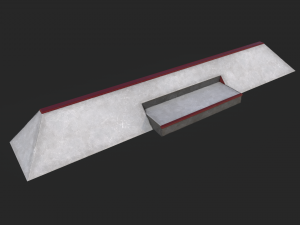 Lowpoly Skatepark Modules 3D Model