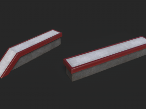 Lowpoly Skatepark Modules 3D Model