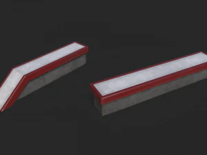 Lowpoly Skatepark Modules 3D Model