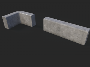Lowpoly Skatepark Modules 3D Model