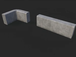 Lowpoly Skatepark Modules 3D Model