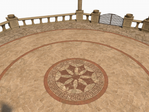 Lowpoly Ancient Arena 3D Model