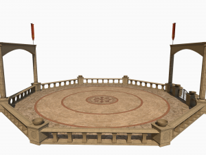 Lowpoly Ancient Arena 3D Model