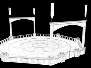 Lowpoly Ancient Arena 3D Model