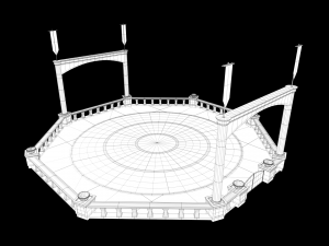 Lowpoly Ancient Arena 3D Model