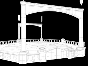 Lowpoly Ancient Arena 3D Model