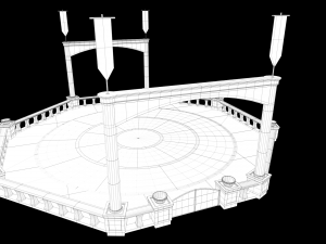 Lowpoly Ancient Arena 3D Model