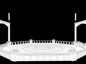Lowpoly Ancient Arena 3D Model
