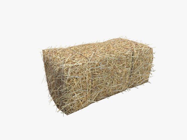 Low Poly Hay bale with LOD 3D Модель .c4d .max .obj .3ds .fbx .stl .blend 