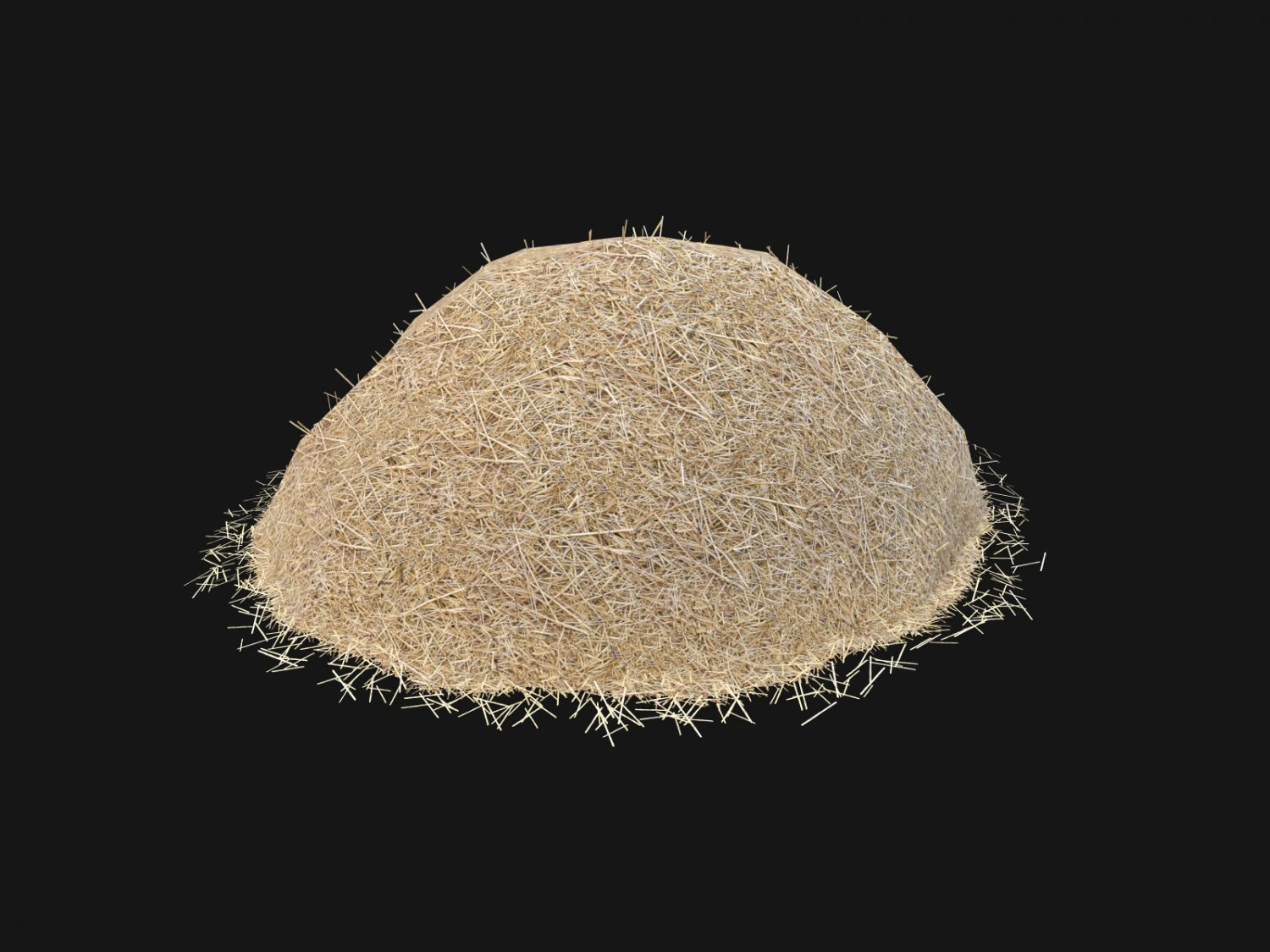 Lowpoly Hay Pile with LOD 3D Model .c4d .max .obj .3ds .fbx .stl .blend 