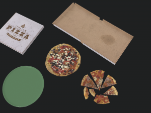 Lowpoly Pizza Pack 3D Модель