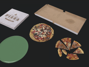 Lowpoly Pizza Pack 3D Модель