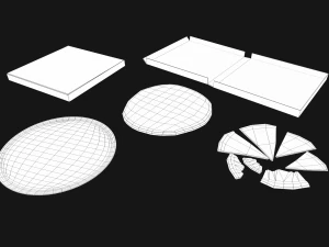 Lowpoly Pizza Pack 3D Model