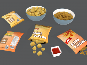 LowpolyChipsPack 3D Model